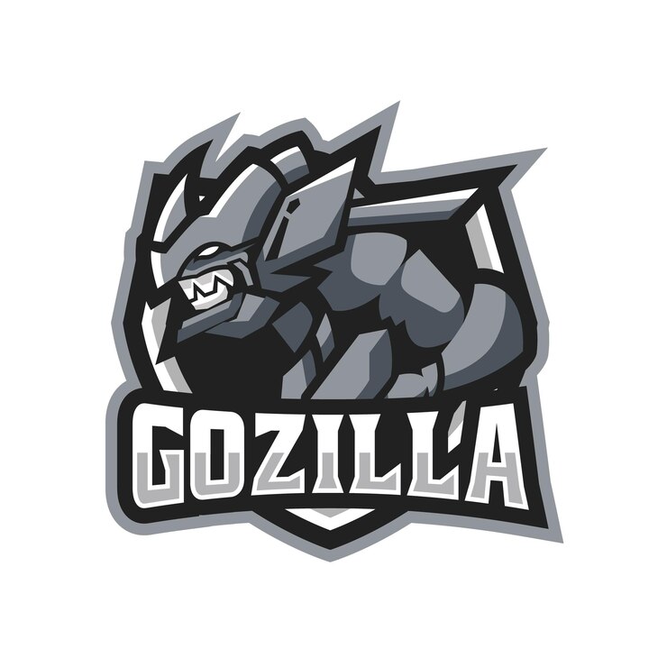 Vettore logo della squadra gozilla esports