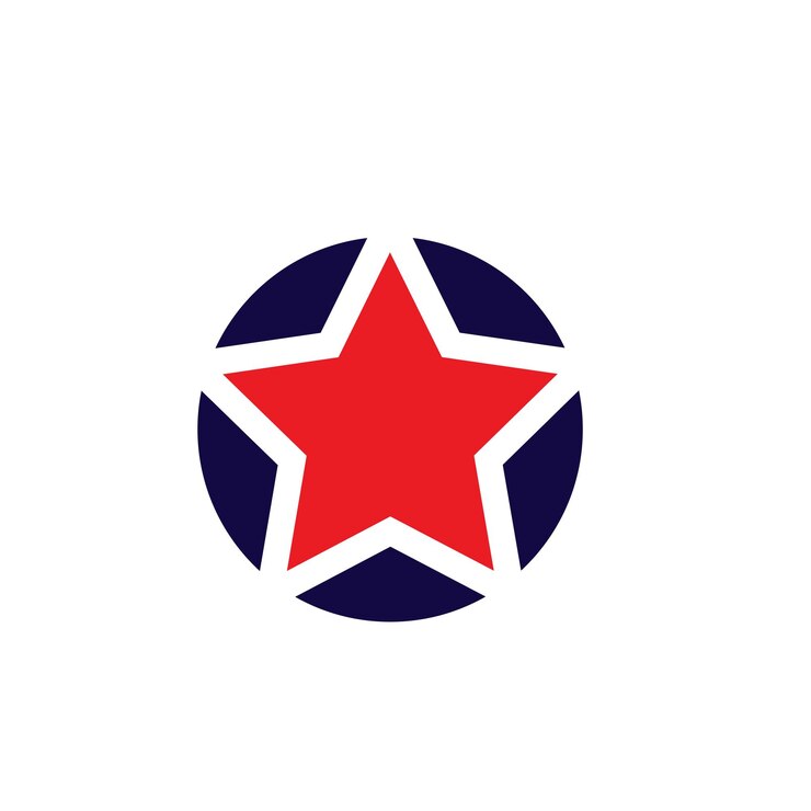Logo della stella Modello di illustrazione dell'icona vettoriale