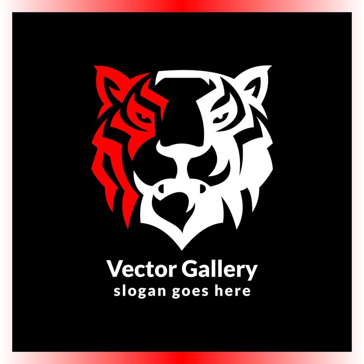 Vettore logo della tigre disegno della tigre arrabbiata