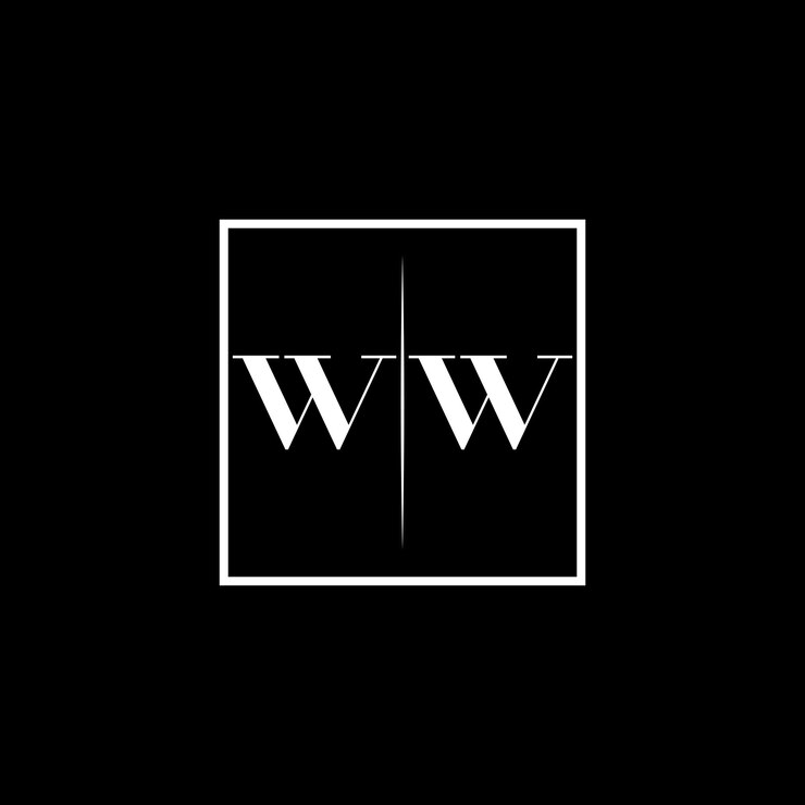 Vettore logo della tipografia minimalista ww
