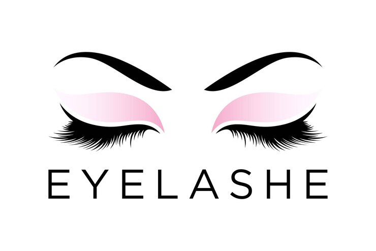 Vettore logo delle ciglia per donne, moda, bellezza, trucco