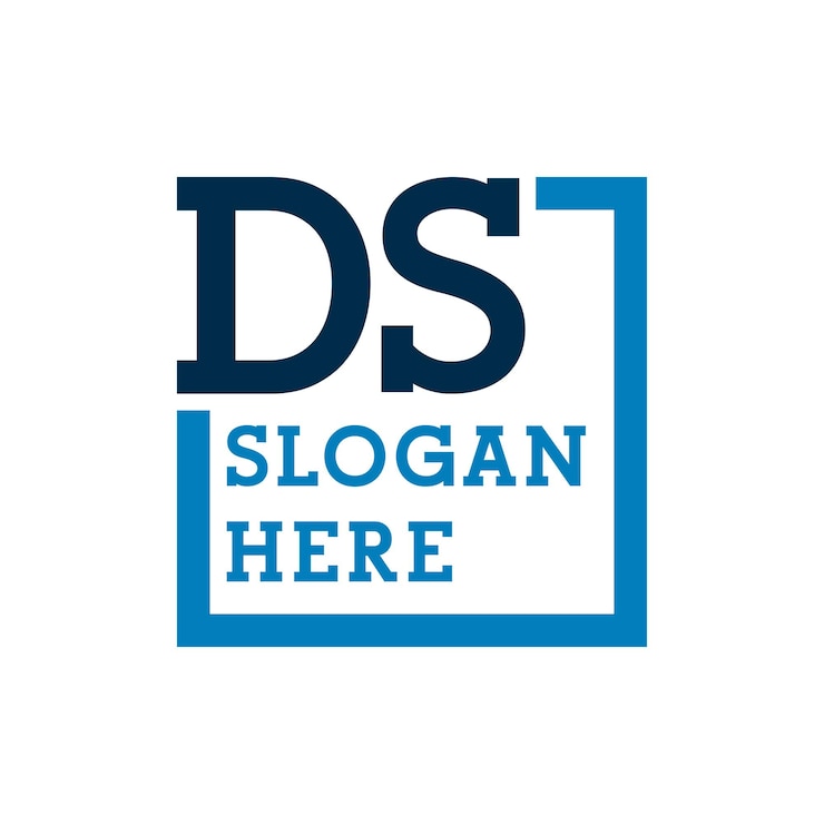 Vettore logo delle iniziali minime lettere d e s ds lettera iniziale ds logo