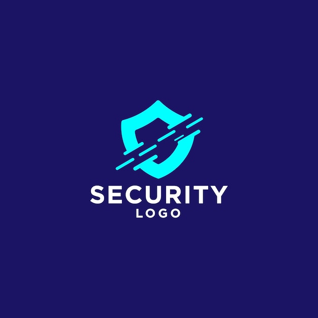 Logo dello scudo di sicurezza informatica per la protezione digitale