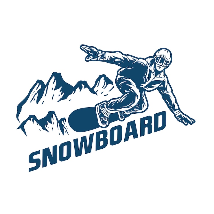 Vettore logo dello snowboard