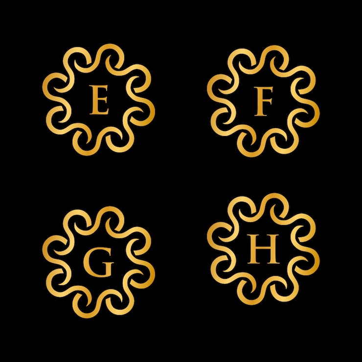 Vettore logo design luxury letters