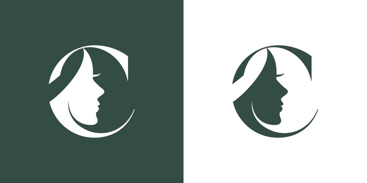 Logo di bellezza con elemento creativo in stile vettoriale premium