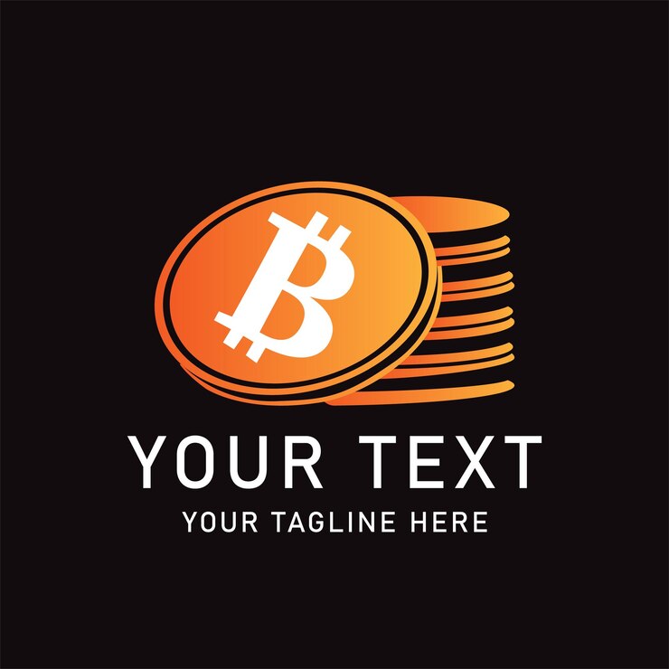 Vettore logo di bitcoin stack