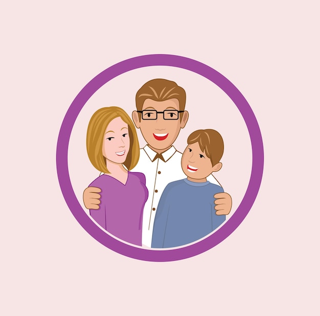 Logo di famiglia icona avatar logo design