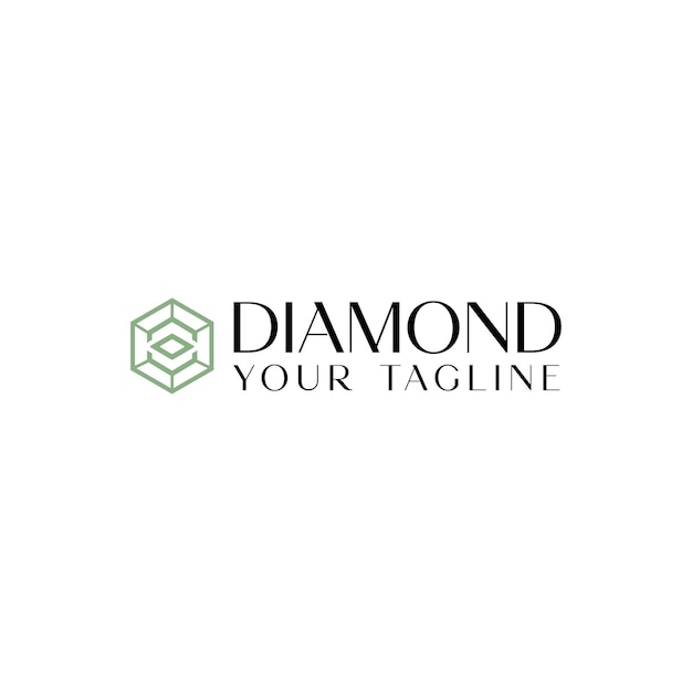 Logo di geometria minimalista con incisione a diamante