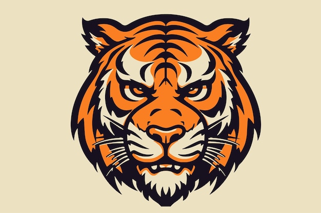 Logo di gioco della mascotte della tigre