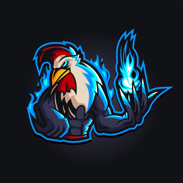 Logo di gioco esport del gallo