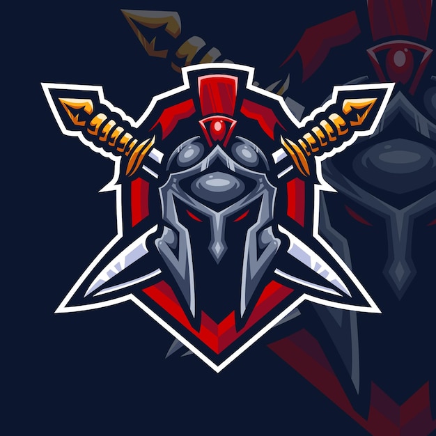 Logo di gioco esport di Sparta Knight