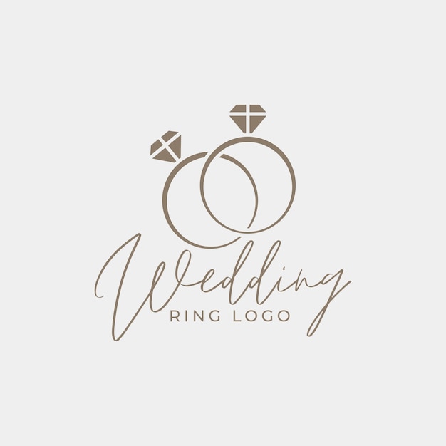 Logo di gioielli di lusso ed elegante con illustrazione di silhouette a linea di diamanti