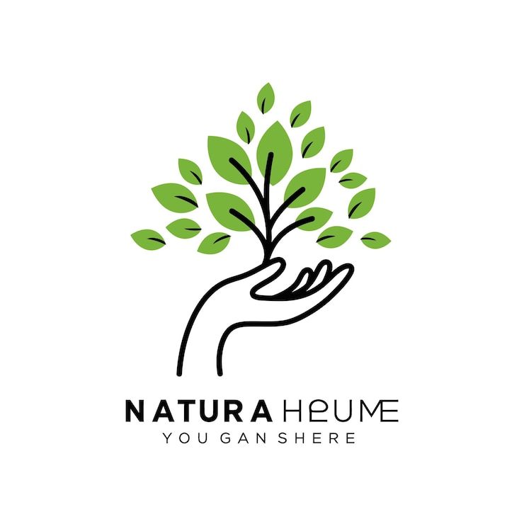 Vettore logo di heume natura