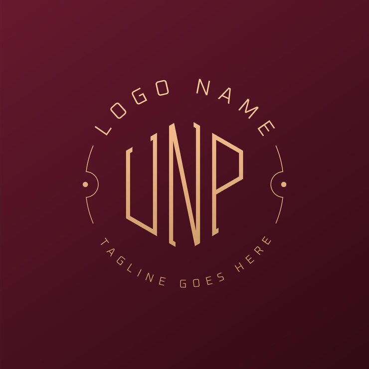 Vettore logo di lusso di unp lettera elegante di unp monogramma logo minimalista poligono modello di progettazione del logo di unp