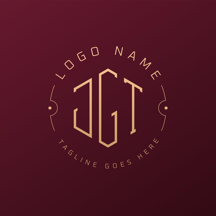 Vettore logo di lusso jgt elegante lettera jgt monogramma logo minimalista poligono jgt logo design template
