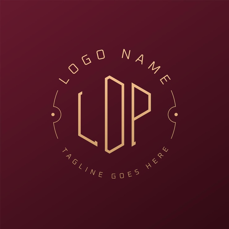 Vettore logo di lusso ldp elegante lettera ldp monogramma logo minimalista poligono ldp logo design template