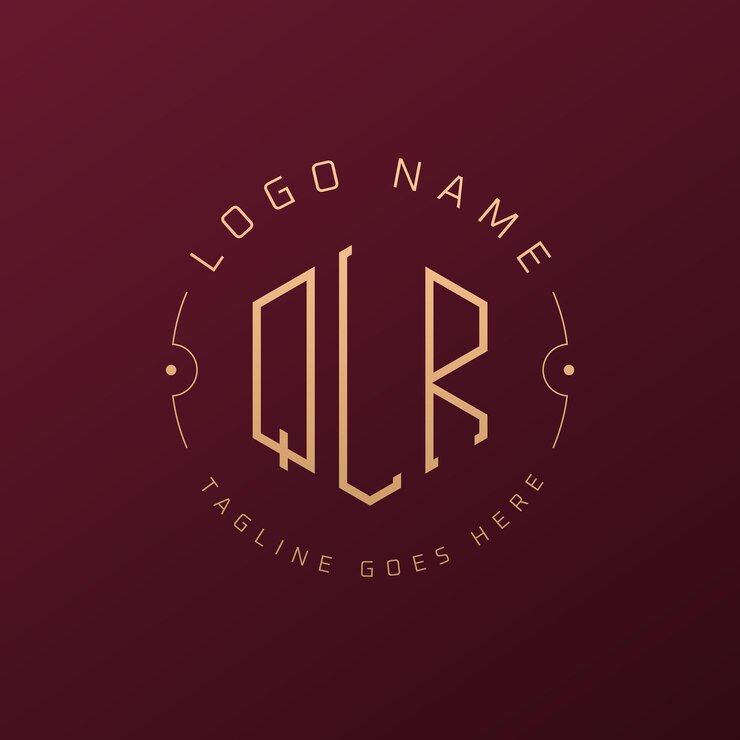 Vettore logo di lusso qlr elegante lettera qlr monogramma logo minimalista poligono qlr logo design template