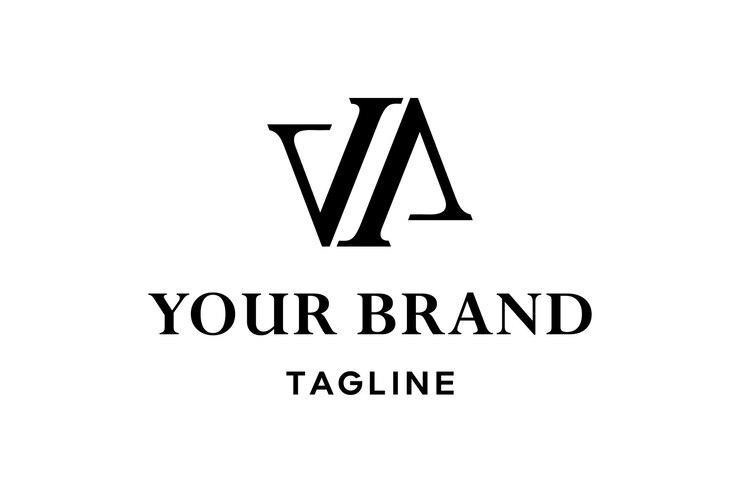 Vettore logo di lusso va
