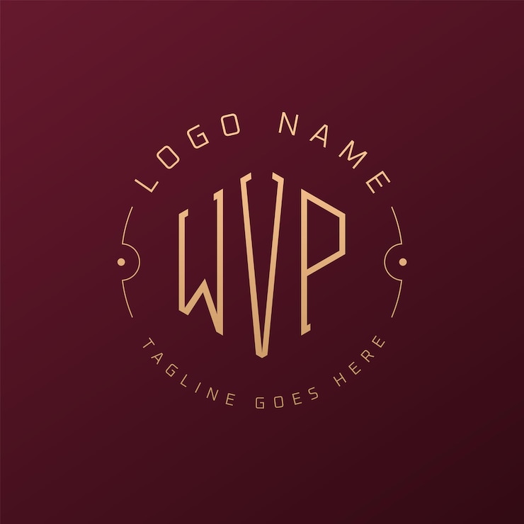 Vettore logo di lusso wvp elegante lettera wvp monogramma logo minimalista poligono wvp logo design template