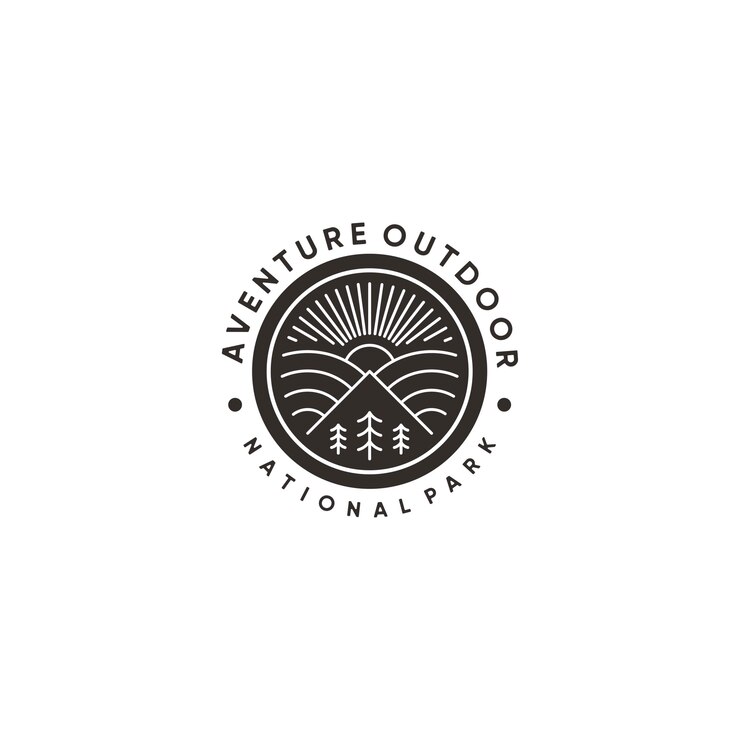 logo di montagna all'aperto