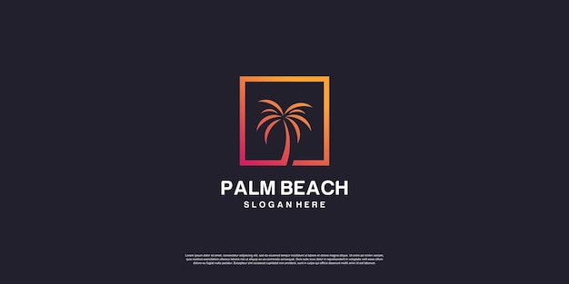 Logo di Palm Beach con concept creativo Vettore Premium parte 1