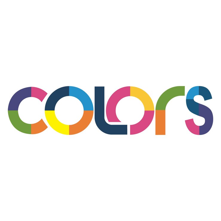 Vettore logo di testo colorato