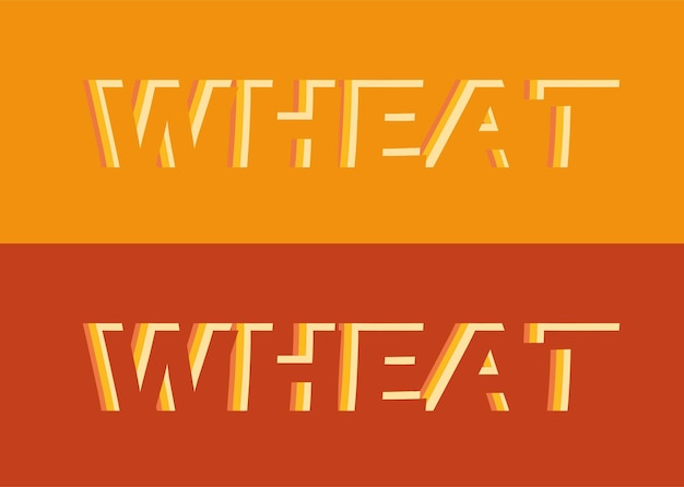 Logo di un grano su sfondo arancione Emblema vettoriale per una fattoria