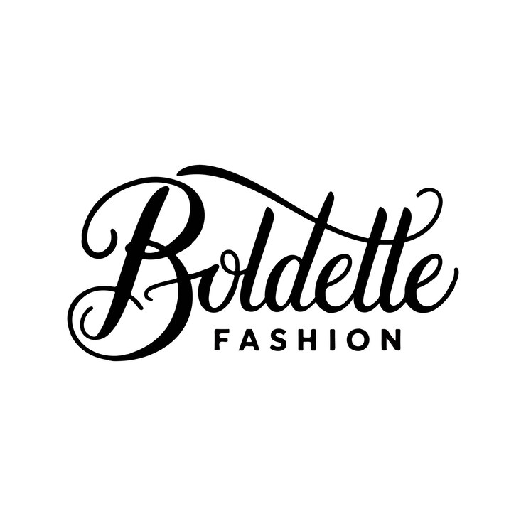 Vettore logo disegnato a mano in stile creativo per un marchio di moda chiamato boldelle fashion