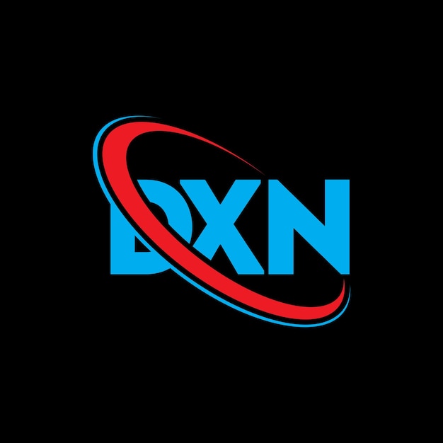 Logo DXN DXN lettera DXN lettere logo design iniziali DXN logo collegato con cerchio e maiuscolo monogramma logo DXN tipografia per il business tecnologico e marchio immobiliare