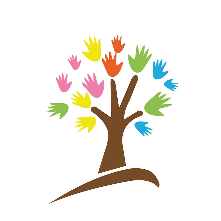 Vettore logo e simboli della comunità hand team friends free vector