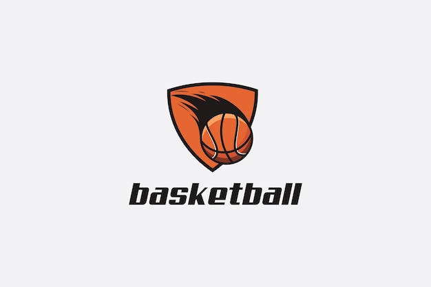 Logo e vettore di gioco della pallacanestro