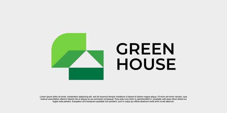 logo ecologico per una casa verde città verde ambiente verde