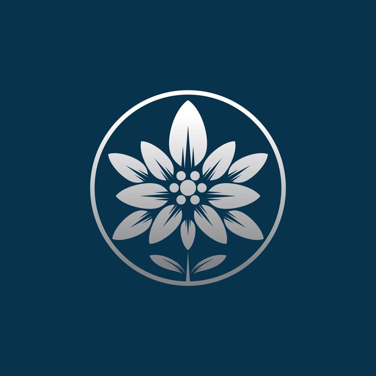 Logo Edelweiss Flower Elegant