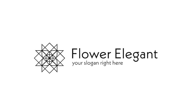 Logo elegante fiore