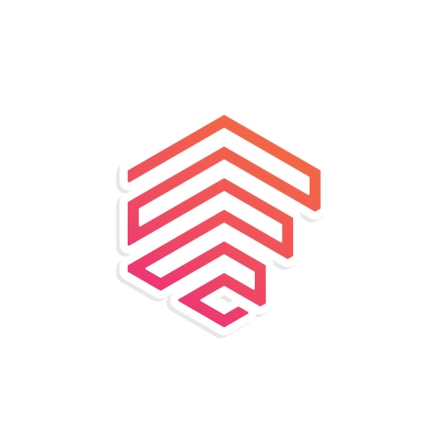 Logo esagonale per la tua azienda con il concetto di logo astratto