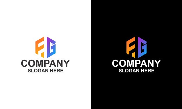 logo esagono lettera fg