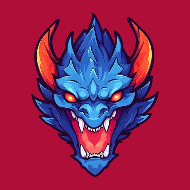 Logo esport della testa di drago