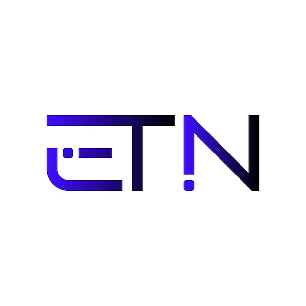 Logo ETN tipografia astratta semplice design vettoriale moderno minimo