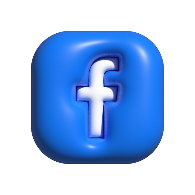 logo facebook 3d