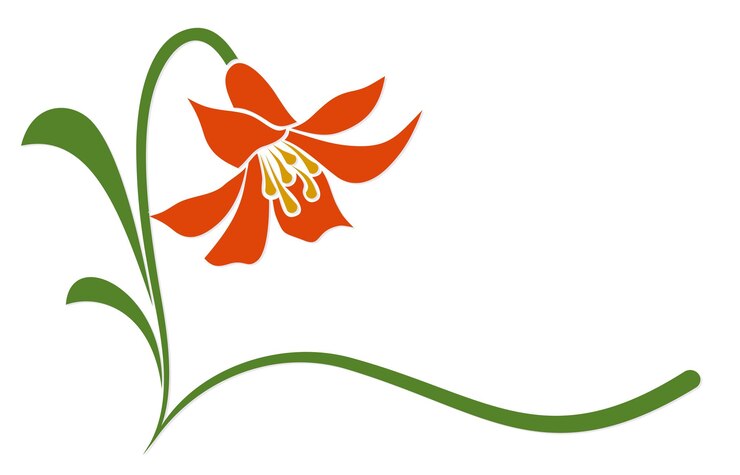 Vettore logo fiore stilizzato rosso