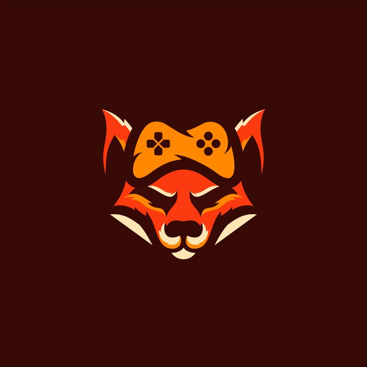 Vettore logo fox da gioco