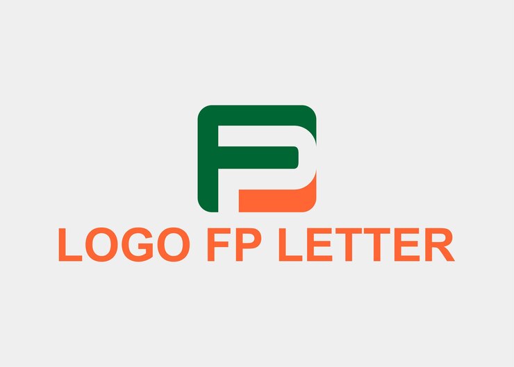 Vettore logo fp lettera nome azienda