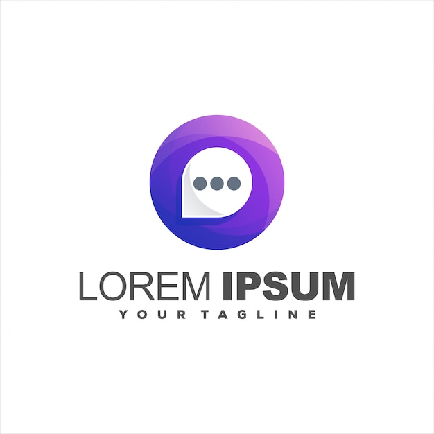 Logo gradiente chat eccezionale