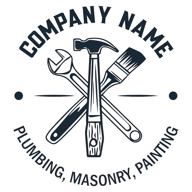 logo idraulico un cartello bianco che dice il nome dell'azienda