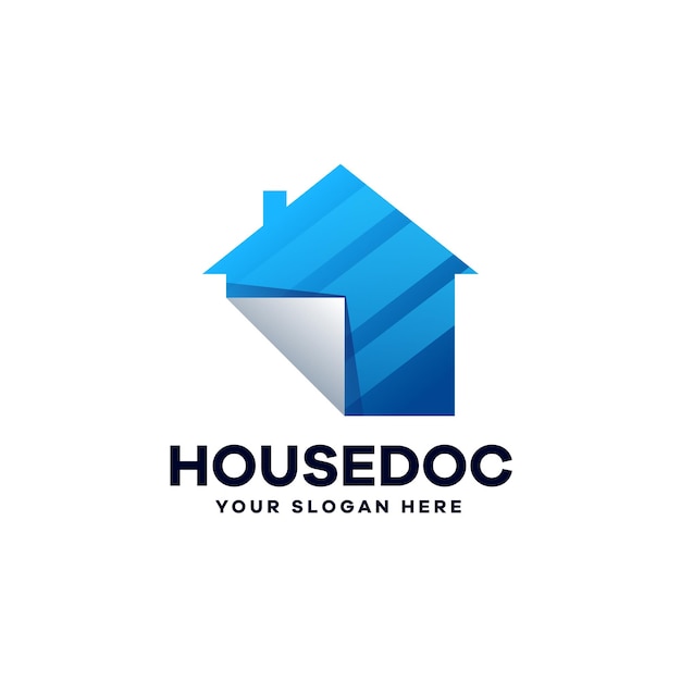 Logo immobiliare del documento della casa di vettore