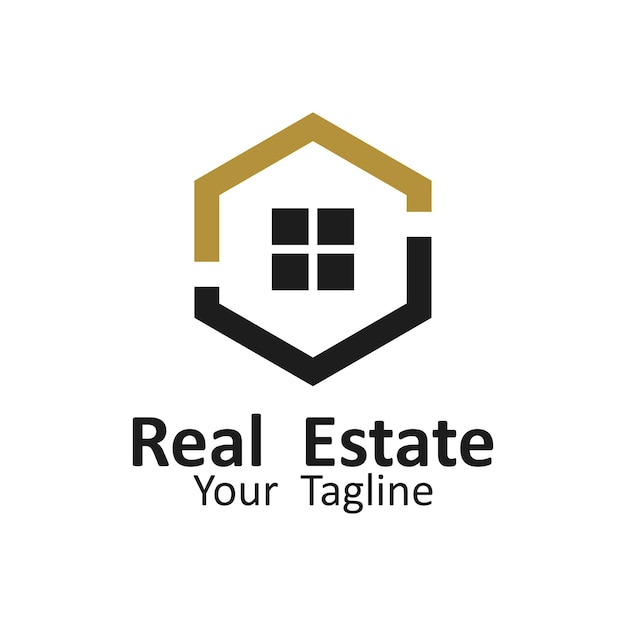 Logo immobiliare Questo logo è ideale per le società immobiliari, le società di sviluppo immobiliare e simili