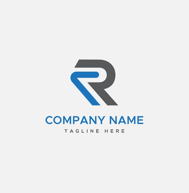 Logo in stile minimalista con la lettera R astratta