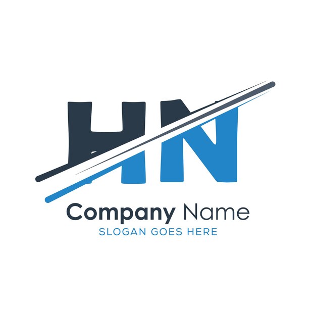 logo iniziale del monogramma con disegno in stile di lettera