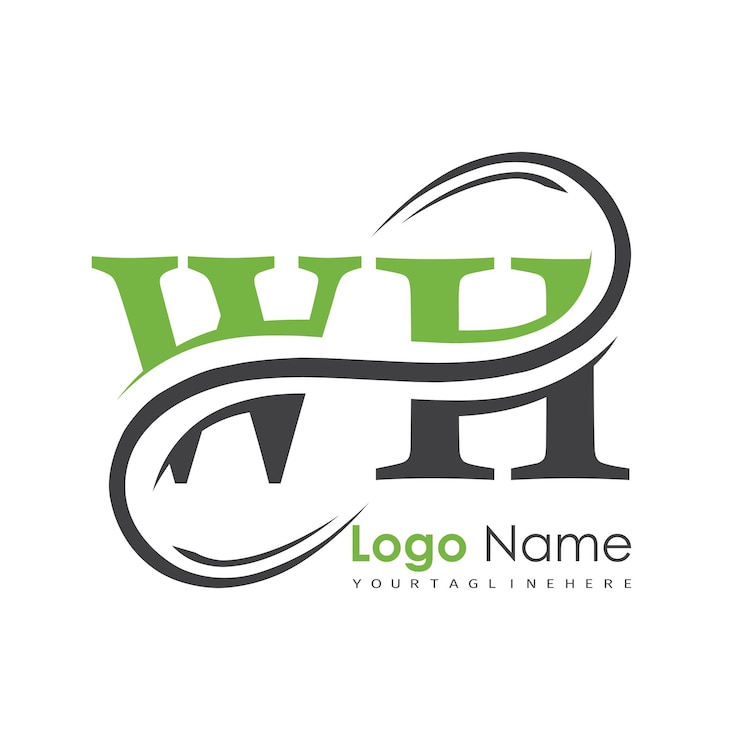 Vettore logo iniziale del monogramma con disegno in stile di lettera